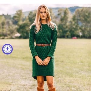 NWT Size Medium Evergreen Knit Sweater Dress by Kiel James Patrick